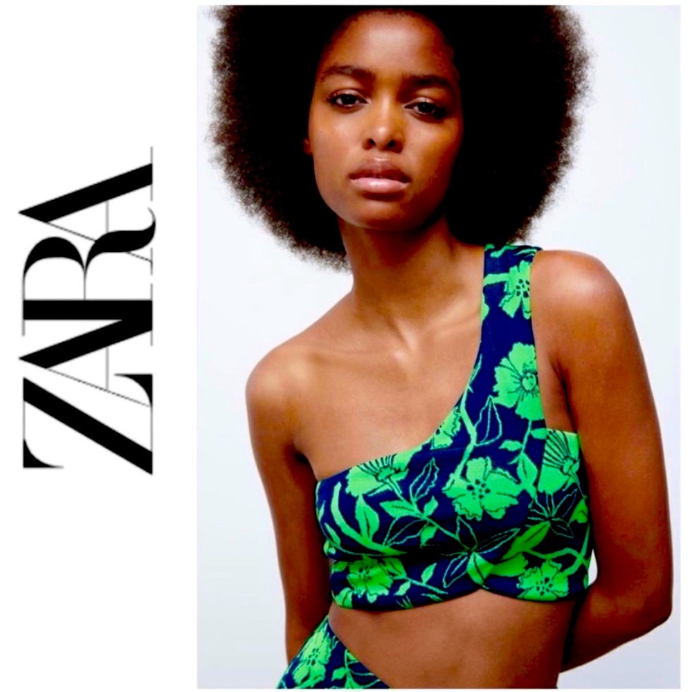 Zara One Shoulder Crop Top NWT